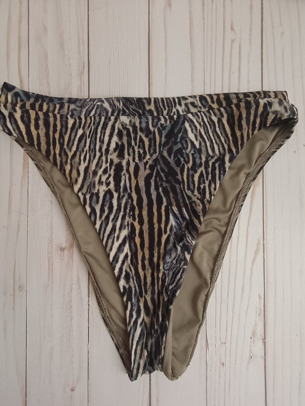 Victoria's Secret Sz S High Waist Leopard Animal Print Bikini Bottom VS Swim HOT